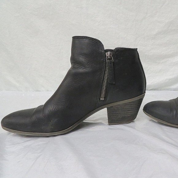Women's Frye Black 2.5" Block Heel Zip Up 6.5" Tall Ankle Boots, Size‎ 9 - Picture 1 of 6